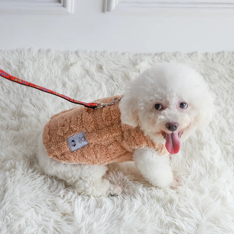 Casaco de lã quente para animais de estimação, pulôver de inverno para cães pequenos e médios, roupas para gatos, colete para filhotes, jaqueta fofa para animais de estimação, fantasias de chihuahua yorkies