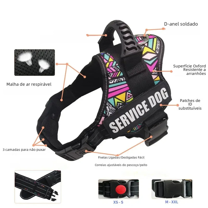 Favorite Pet Dog Harness Service Dog And Emotional Support Harness Vest With Removable Reflective Patches For Large Medium Puppy